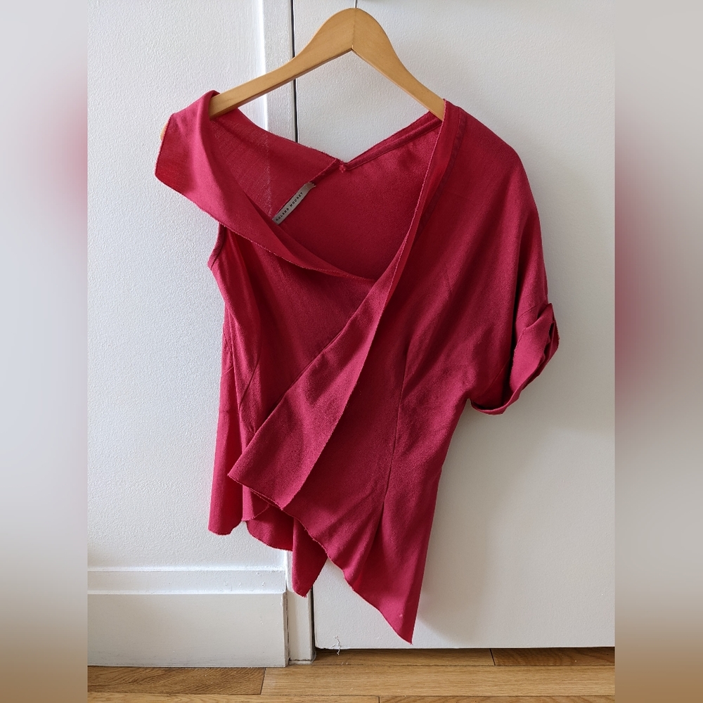 Roland Mouret Pink Off Shoulder Top